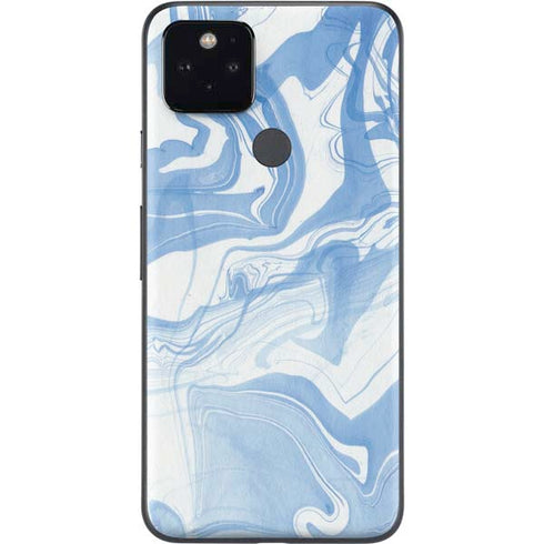 Blue Marbling Google Pixel 5 Skin